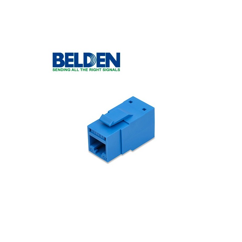 Conector modular jack rj45 cat6a revconnect belden rvamjkubl-s1 estilo