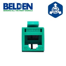 Conector modular jack rj45 cat6a revconnect belden rvamjkugn-s1 estilo