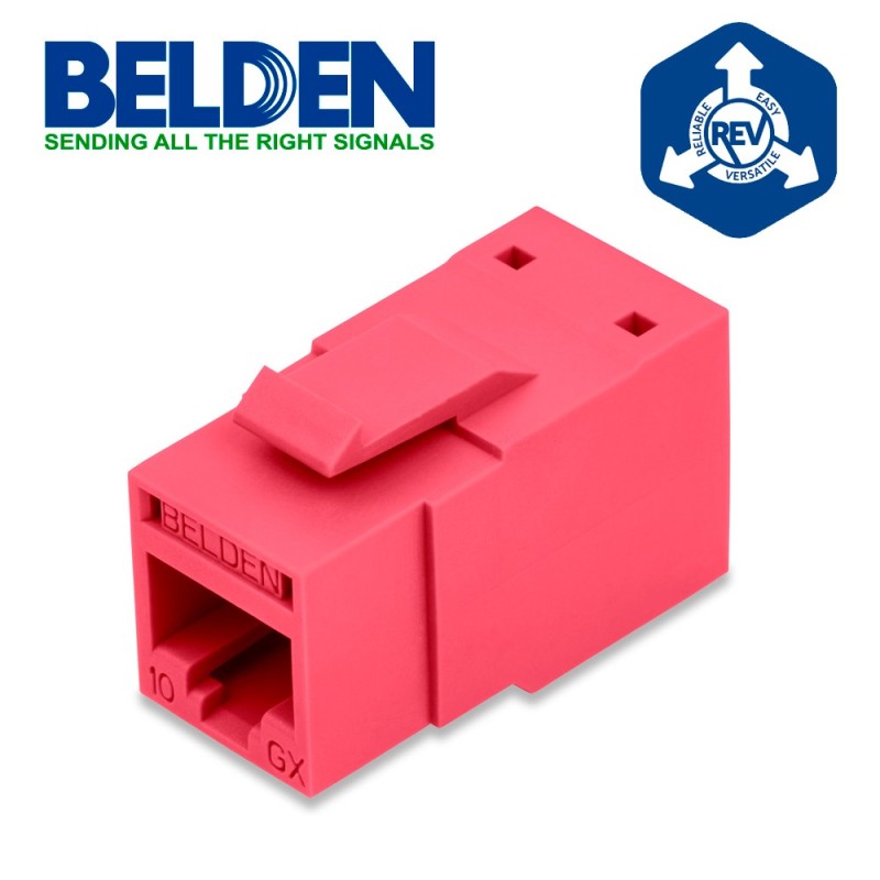 Conector modular jack rj45 cat6a revconnect belden rvamjkurd-s1 estilo