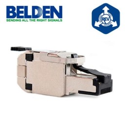 Conector modular plug rj45 cat6a revconnect blindado belden rvafpsme-s