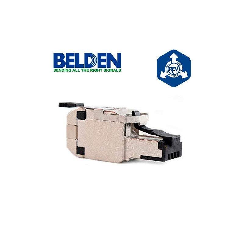 Conector modular plug rj45 cat6a revconnect blindado belden rvafpsme-s