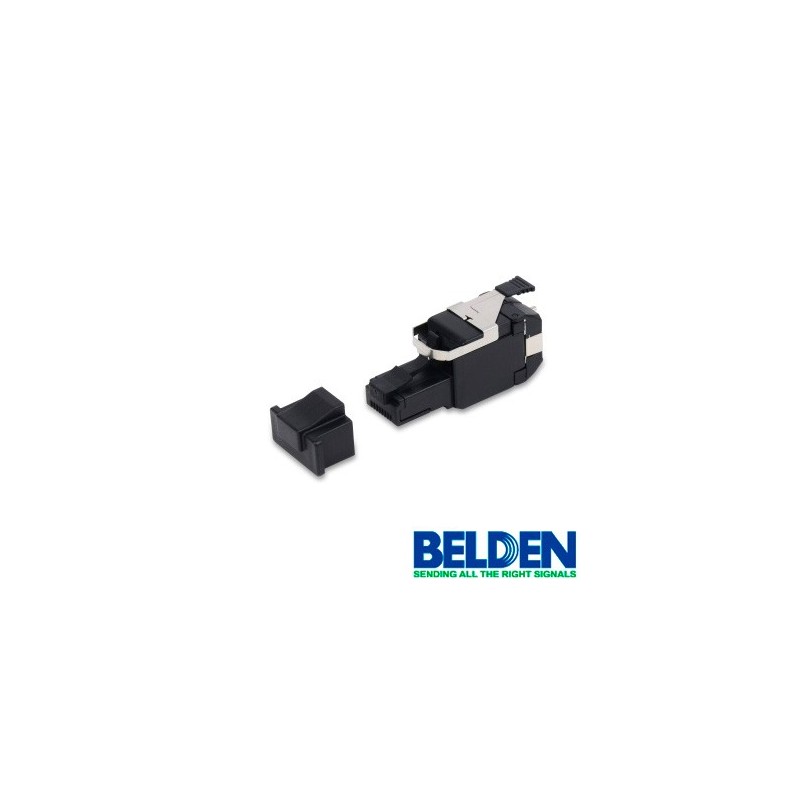 Conector plug belden rvafpubk-s1 rj45 10gx cat 6a t568 a/b negro