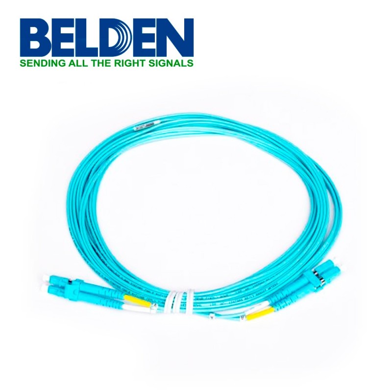 Jumper de fibra optica belden fp3ldld005m forro pvc color aqua flamabi