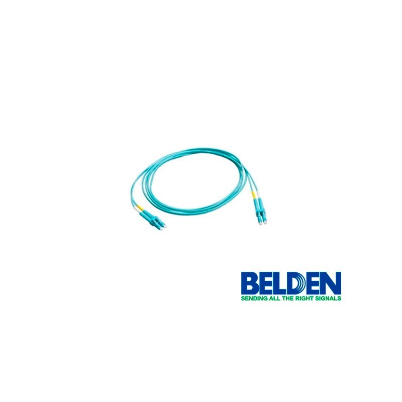 Jumper de fibra optica belden fp3sdsd003m forro pvc color aqua flamabi