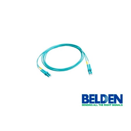 Jumper de fibra optica belden fp3sdsd003m forro pvc color aqua flamabi