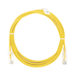 Cable de Parcheo Slim UTP Cat6 - 3 m Amarillo Diametro Reducido (28 AWG)