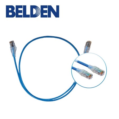 Patch cord utp cat6 belden c6d1106010 forro pvc azul cmr-riser 4 pares