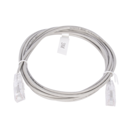 Cable de Parcheo Slim UTP Cat6 - 3 m Gris Diametro Reducido (28 AWG)