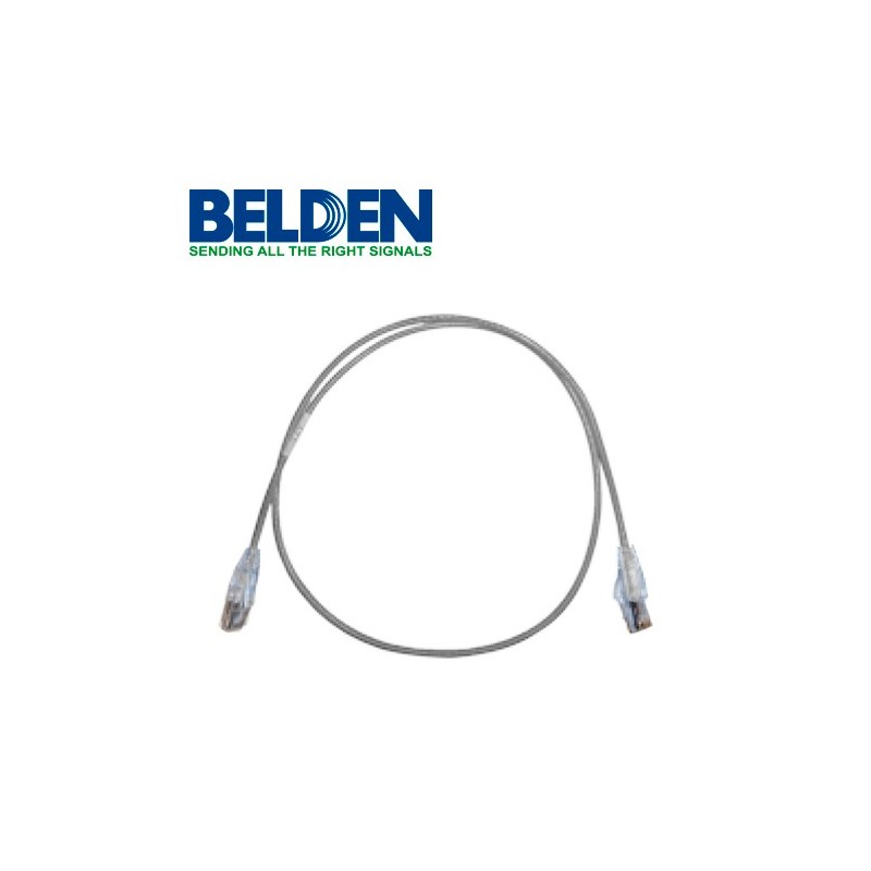 Patch cord utp cat6a belden cad1108003 forro pvc gris cmr-riser 4 pare