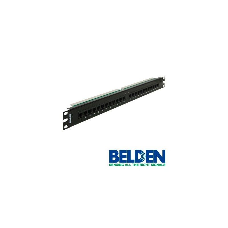 Patch panel belden ax103258 cat5e 24ptos 1u precargado