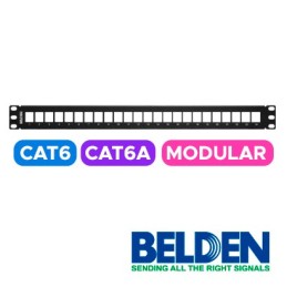 Patch panel modular belden ax103114 cat6/6a 24espacios 1u