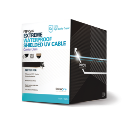 Bobina de Cable 152.5 metros Cat6+ CALIBRE 23 ext  Blindado tipo FTP Climas Extremos UL . uso en Ext.