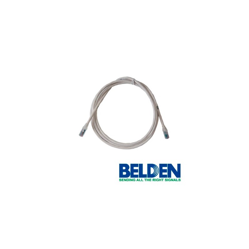 Patchcord utp cat5e belden c501109007 forro pvc blanco cmr-riser 4 par