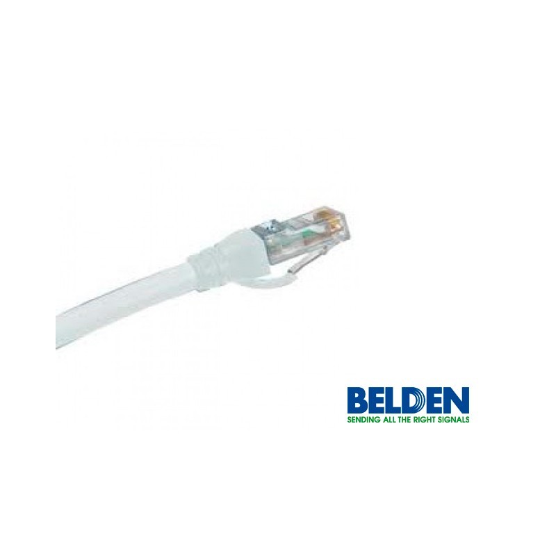 Patchcord utp cat5e belden c501109010 forro pvc blanco cmr-riser 4 par