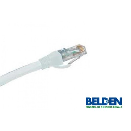 Patchcord utp cat5e belden c501109010 forro pvc blanco cmr-riser 4 par