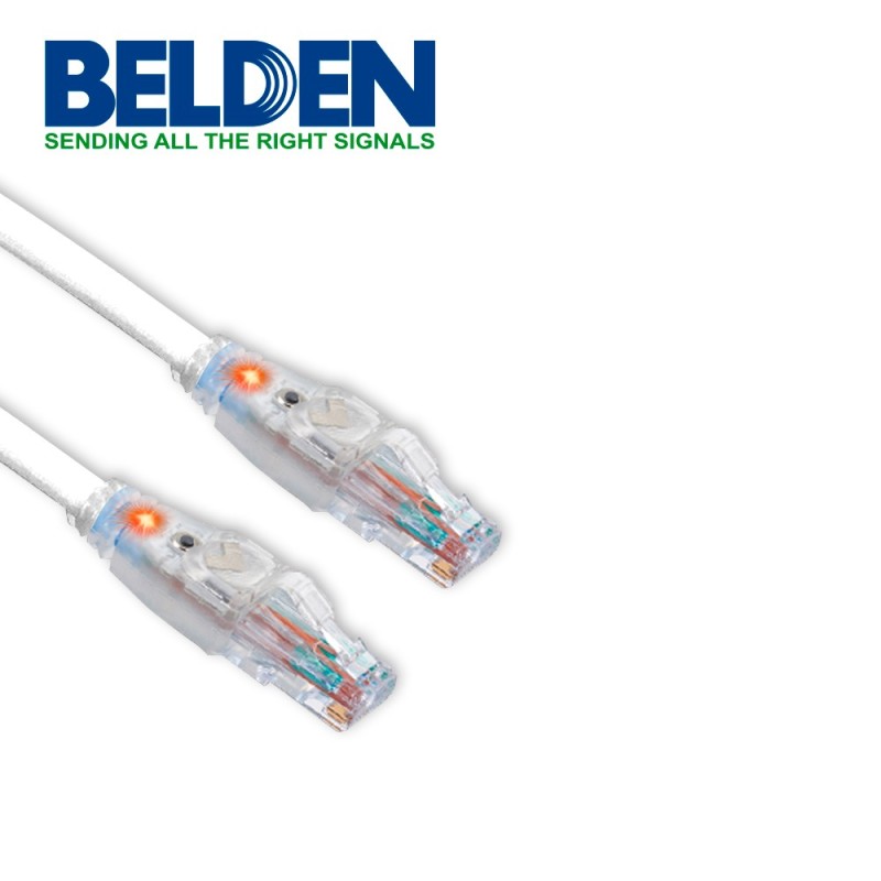 Patchcord utp cat6 traceable con luz led belden c6t1109010 forro pvc b