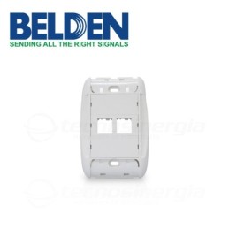 Placa de pared (faceplate) belden ax101780 2 puertos compatible con ja