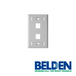 Placa de pared (faceplate) belden ax102655 2 puertos compatible con ja