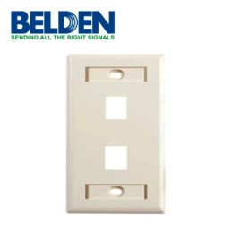 Placa de pared (faceplate) belden ax103923 2 puerto compatible con jac