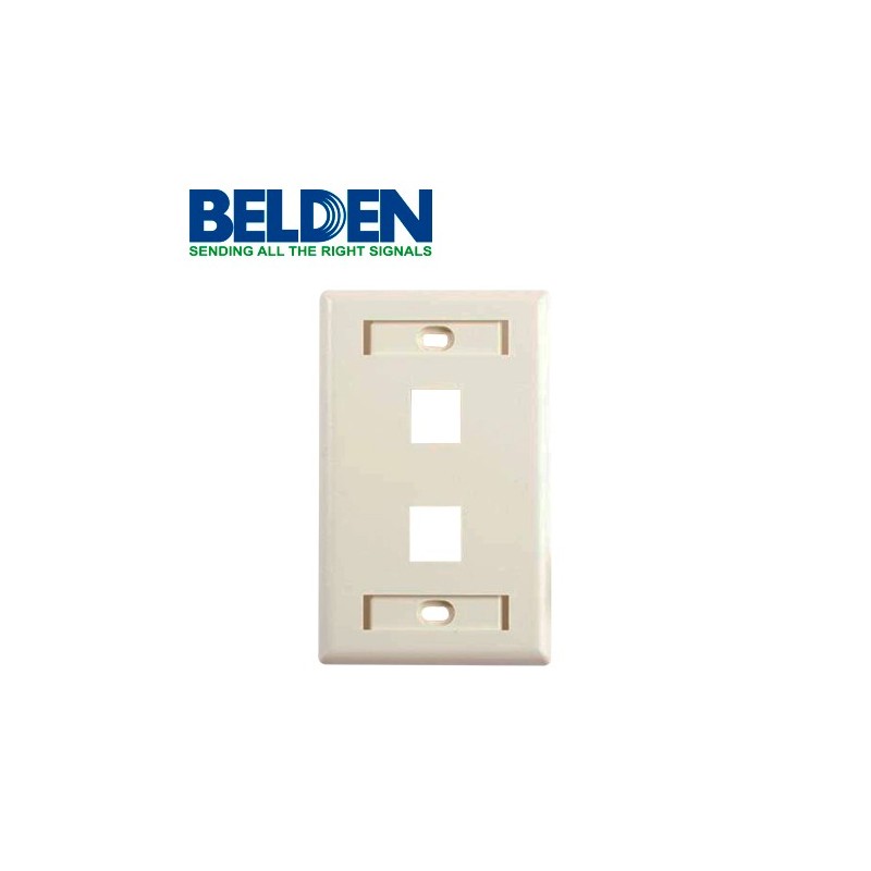 Placa de pared (faceplate) belden ax103923 2 puerto compatible con jac