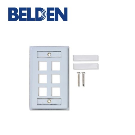 Placa de pared (faceplate) belden ax104230 1 puerto acero inoxidable c