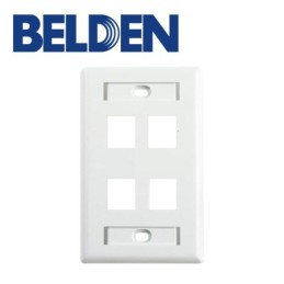 Placa de pared belden ax106623 mediaflex 4 puertos compatible con jack