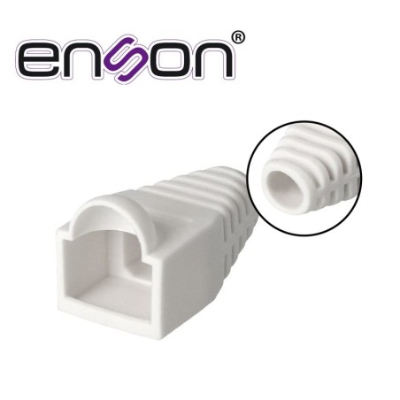 Bota plastica blanca enson capuchon para proteccion de plug rj45 para