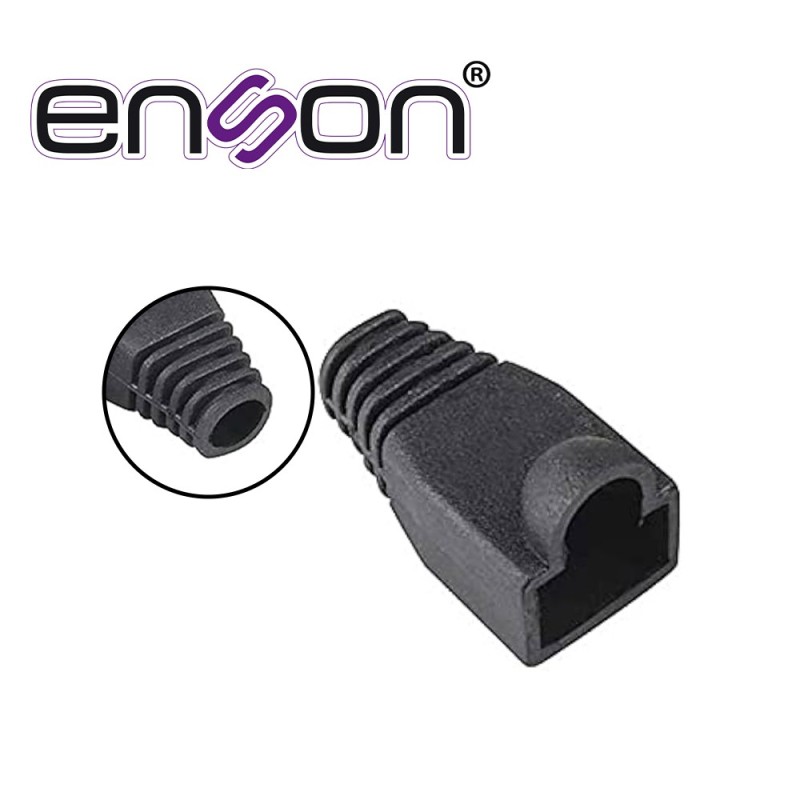 Bota plastica negra enson capuchon para proteccion de plug rj45 para c