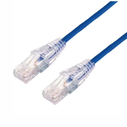 Cable de Parcheo Slim UTP Cat6A - 0.5 m Azul Diametro Reducido (28 AWG)