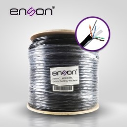 Cable utp aereo cat6 enson 43164b305 forro negro 4 pares calibre 23 aw