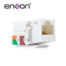 Conector jack enson ens-jtl5wh cat5e color blanco a 90 grados ponchado