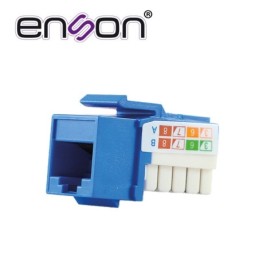 Conector modular jack keystone rj45 enson epro-jack6a-bl serie pro, po