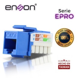 Conector modular jack rj45 enson epro-jack6-bl serie pro, posicion ver