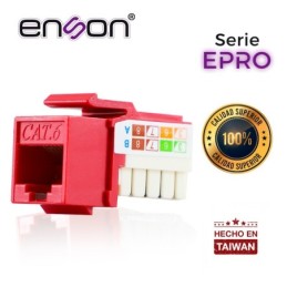 Conector modular jack rj45 enson epro-jack6-rd serie pro, posicion ver