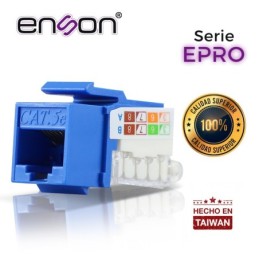 Conector modular jack rj45 enson epro-tljack5e-bl serie pro terminado