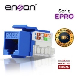 Conector modular jack rj45 enson epro-tljack6-bl serie pro terminado s