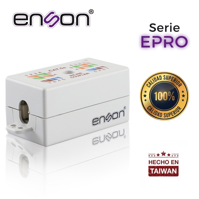 Cople utp enson epro-incop5e hilo a hilo cat5e ideal para unir de dos