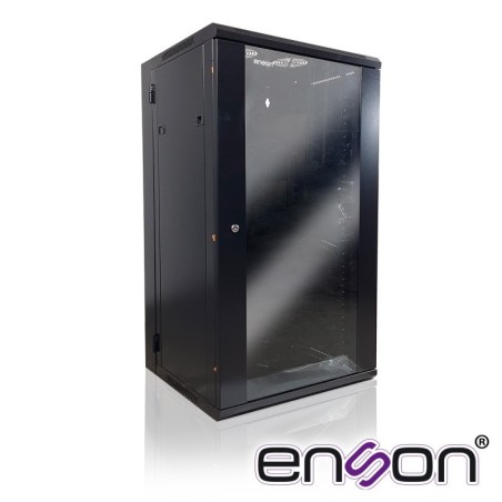 Gabinete de piso/pared enson ens-rkgu22pro 22u puerta frontal de crist