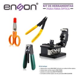 Kit de herramienta para fibra optica enson ens-fotoolskit incluye la h