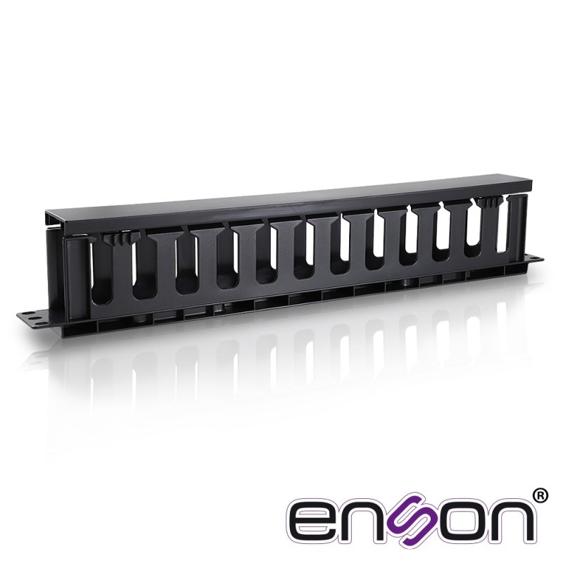 Organizador horizontal frontal para rack enson ens-cm14 1ur con peines