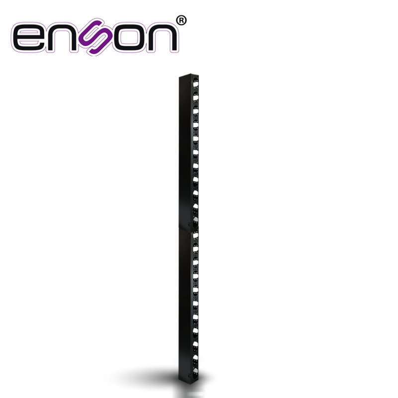 Organizador vertical enson ens-vm25u para rack de 25ur con ventanas de