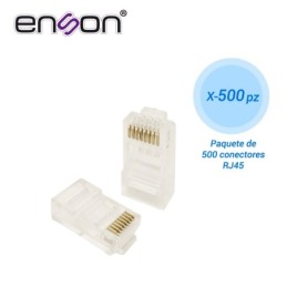 Paquete de 500 conector rj45 para cable utp cat6 enson rj45-cat6 de 8