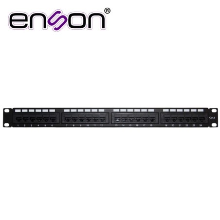 Patch panel enson ens-pa24p6 1ur precargado cat6 24 puertos montaje en