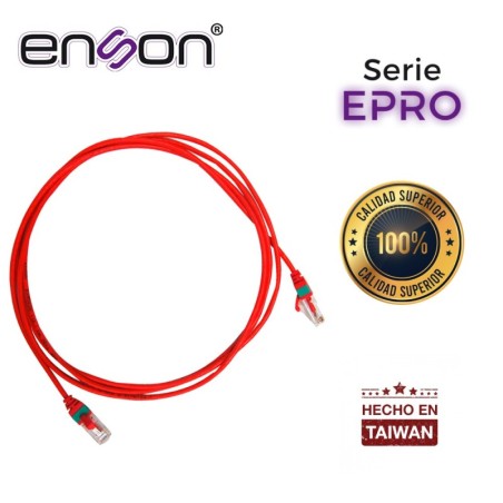 Patchcord rj45 cat6 enson epro-6pc210-rd de 210cm cat6 color rojo ultr