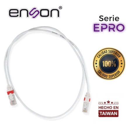 Patchcord rj45 enson epro-6pc90-wh de 90cm cat6 color blanco ultradelg