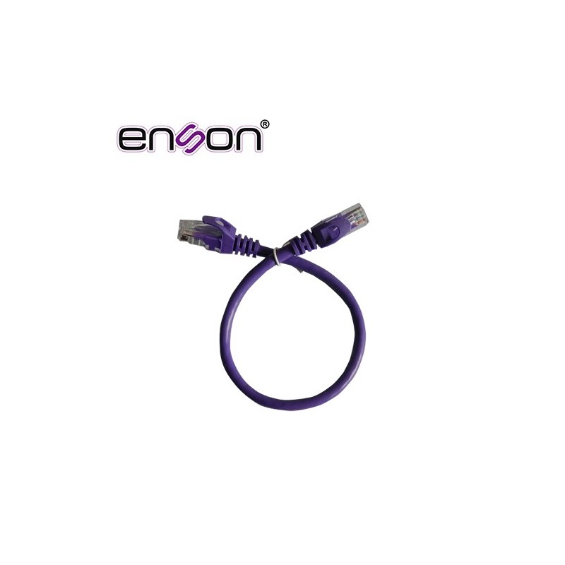 Patchcord utp enson p6003p cat6 30cm morado serie epro 100-ii 100 por