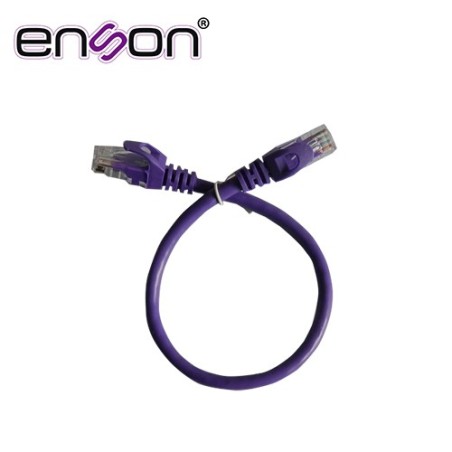 Patchcord utp enson p6003p cat6 30cm morado serie epro 100-ii 100 por