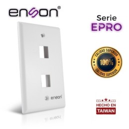 Placa de pared (faceplate) enson epro-fp20 compatible con jack keyston