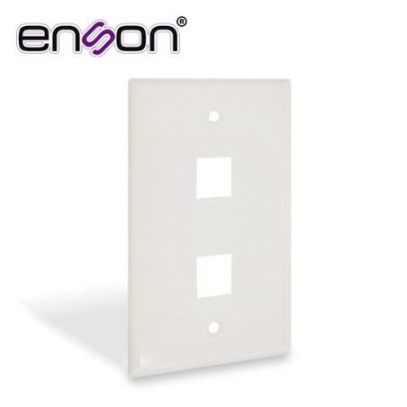 Placa de pared (faceplate) universal ens-fp62 enson 2 puertos estilo k