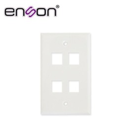 Placa de pared (faceplate) universal ens-fp64 enson 4 puertos estilo k